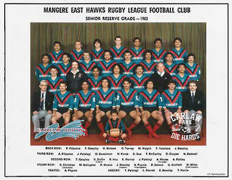 Mangere East Hawks Rugby League Senior Reserve 1989